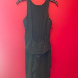 Floor Length Open Back Dress with Ruffle